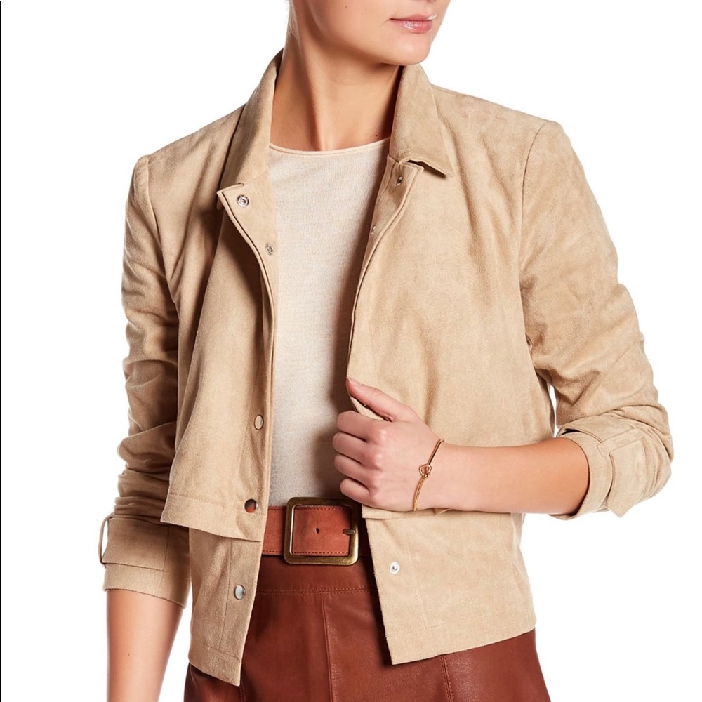 Love Token faux suede jacket size M